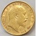 AUSTRALIA 1908 . HALF 1/2 SOVEREIGN . MELBOURNE . GOLD